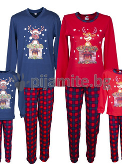 Детска Коледна пижама - интерлог- Еленче 144